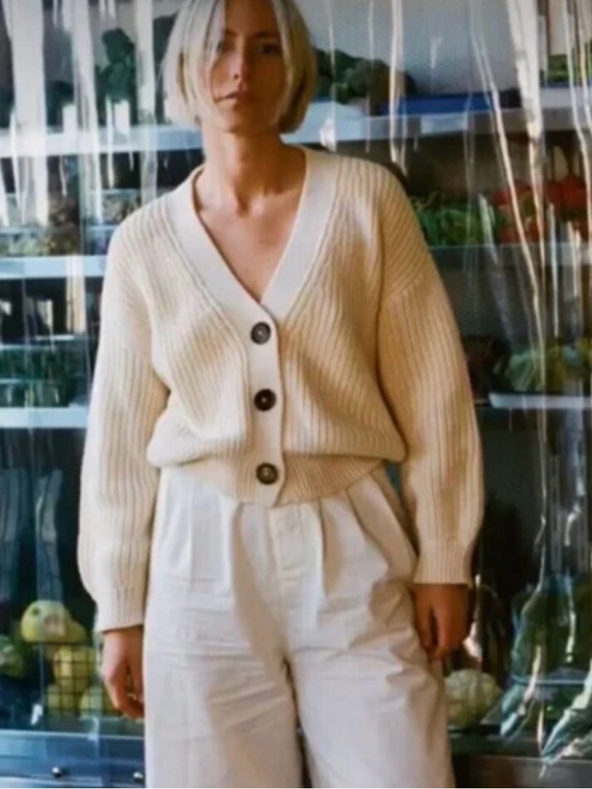 Sister Katie Cream Cotton Chunky Knit Cardigan